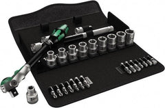 Wera - 1/2" Drive Standard Socket Set - 3/8 to 13/16" - Strong Tooling