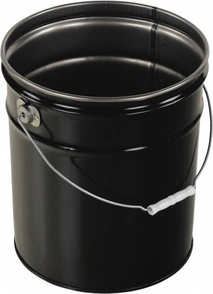 Vestil - 5 Gal Black Steel Pail - 13-3/8" High - Strong Tooling