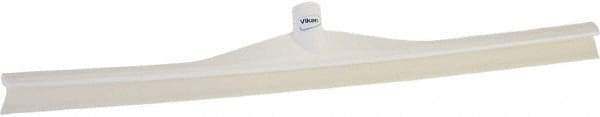 Vikan - 27.56" Rubber Blade Floor Squeegee - Single Edge, White, Plastic Holder - Strong Tooling