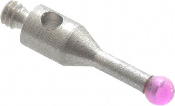 SPI - 2 mm Ball Diameter, M2 Thread, Ruby Point Ball Tip CMM Stylus - 10 mm Overall Length - Strong Tooling