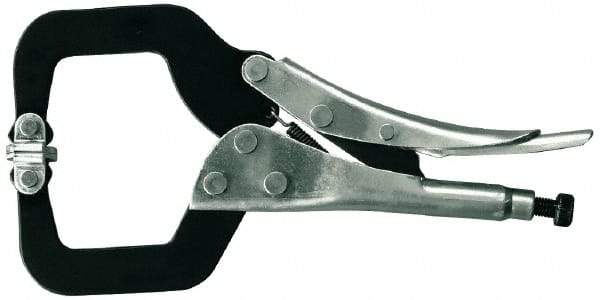 Gibraltar - 12-1/4" OAL C-Clamp Locking Pliers - 4-21/32" Jaw Depth, 5-3/8" Jaw Opening - Strong Tooling