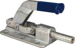 Gibraltar - 800 Lb Load Capacity, Flanged Base, Carbon Steel, Standard Straight Line Action Clamp - 6 Mounting Holes, 0.26" Mounting Hole Diam, 1/2" Plunger Diam, Straight Handle - Strong Tooling