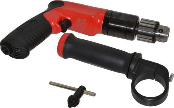 Sioux Tools - 3/8" Keyed Chuck - Pistol Grip Handle, 700 RPM, 14.16 LPS, 30 CFM, 1 hp - Strong Tooling