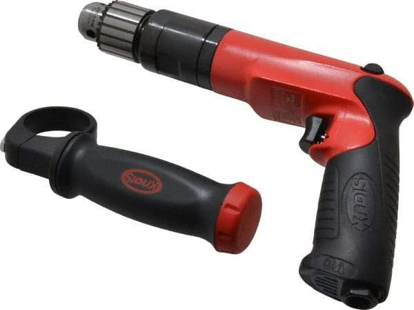 Sioux Tools - 3/8" Reversible Keyed Chuck - Pistol Grip Handle, 1,200 RPM, 14.16 LPS, 30 CFM, 1 hp - Strong Tooling