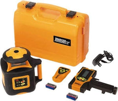 Johnson Level & Tool - 2,000' (Exterior) Measuring Range, 1/16" at 100' Accuracy, Self-Leveling Rotary Laser - 700 RPM, 1 Beam, NiMH Battery Included - Strong Tooling