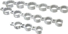 Proto - 15 Piece 1/2" Drive Flare Nut Crowfoot Wrench Set - 1-1/8 to 2", with Clip Rail - Strong Tooling