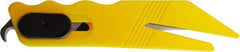 ICT - Fixed Safety Utility Knife - 1" Stainless Steel Blade, Yellow ABS Handle, 2 Blades Included - Strong Tooling