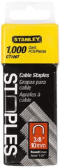 Stanley - 5/16" Wide Galvanized Steel Cable Staples - 3/8" Leg Length - Strong Tooling