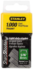 Stanley - 7/16" Wide Galvanized Steel Light Duty Staples - 5/16" Leg Length - Strong Tooling