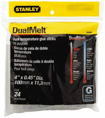 Stanley - 7/16" Diam, 4" Long, Opaque Hot Melt, Low Melt Glue Stick - GS Series - Strong Tooling