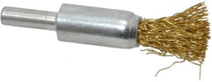 Value Collection - 1/2" Brush Diam, End Brush - Medium Grade, 1/4" Diam Shank, 20,000 Max RPM - Strong Tooling