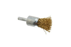 Value Collection - 3/4" Brush Diam, End Brush - Coarse Grade, 1/4" Diam Shank, 20,000 Max RPM - Strong Tooling