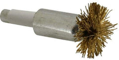 Value Collection - 1" Brush Diam, Flared End Brush - 1/4" Diam Shank, 15,000 Max RPM - Strong Tooling