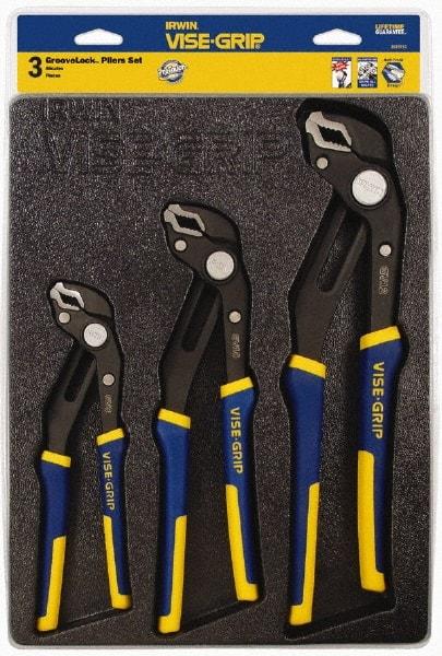 Irwin - 3 Piece GrooveLock Plier Set - Comes in Storage Tray - Strong Tooling