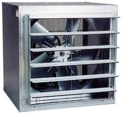 Fantech - 30" Blade, Belt Drive, 1 hp, 9,535 CFM, TEAO Exhaust Fan - 34-1/4" Opening Height x 34-1/4" Opening Width, 25-1/4" Deep, 208 to 220/440 Volt, 1 Speed, Three Phase - Strong Tooling