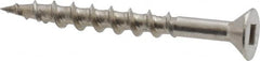 Value Collection - #8 Flat Head, Square Drive Stainless Steel Deck Screw - Strong Tooling