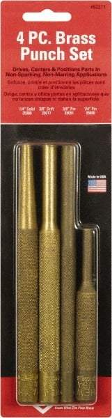 Mayhew - 4 Piece Drift, Pin, Starter Punch Set - 1/4 to 3/8" Round Shank, Comes in Pouch - Strong Tooling