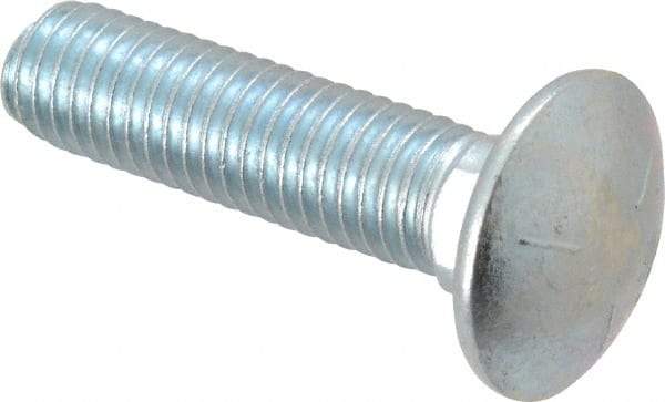 Value Collection - 1/2-13 UNC 2" Length Under Head, Standard Square Neck, Carriage Bolt - Grade 5 Steel, Zinc-Plated Finish - Strong Tooling