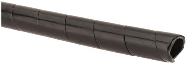 Made in USA - 0.271" ID, Black MDPE Wire & Hose Harness Cable Sleeve - 100' Coil Length, Medium Density, 5/16 to 3" Bundle Diam, 3/8" Hose Capacity, 55 Shore D - Strong Tooling