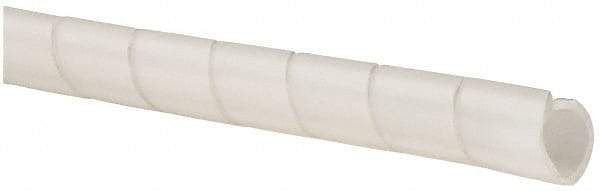 Made in USA - 0.396" ID, Natural (Color) HDPE Wire & Hose Harness Cable Sleeve - 100' Coil Length, High Density, 3/8 to 4" Bundle Diam, 1/2" Hose Capacity, 65 Shore D - Strong Tooling