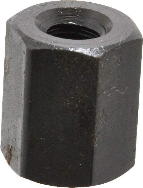 Gibraltar - 1/4-20 UNC, 5/8" OAL Steel Standard Coupling Nut - Black Oxide Coated, 1/2" Width Across Flats - Strong Tooling