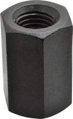 Gibraltar - 1-8 UNC, 2-1/2" OAL Steel Standard Coupling Nut - Black Oxide Coated, 1-5/8" Width Across Flats - Strong Tooling