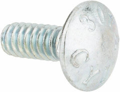 Value Collection - #10-24 UNC 1/2" Length Under Head, Standard Square Neck, Carriage Bolt - Grade 2 Steel, Zinc-Plated Finish - Strong Tooling