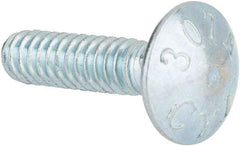 Value Collection - #10-24 UNC 3/4" Length Under Head, Standard Square Neck, Carriage Bolt - Grade 2 Steel, Zinc-Plated Finish - Strong Tooling