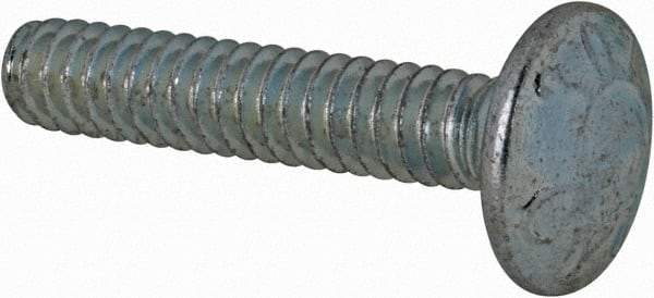 Value Collection - #10-24 UNC 1" Length Under Head, Standard Square Neck, Carriage Bolt - Grade 2 Steel, Zinc-Plated Finish - Strong Tooling