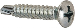 Value Collection - #8, Oval Head, Phillips Drive, 1" OAL, #2 Point, Self Drilling Screw - Strong Tooling