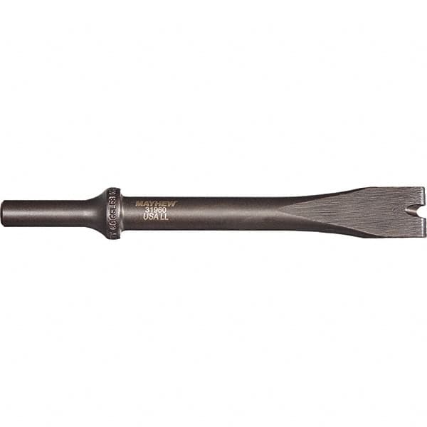 Mayhew - 1/2" Head Width, 6-1/4" OAL, Slotting Tool Chisel - Round Drive, Round Shank, Steel - Strong Tooling