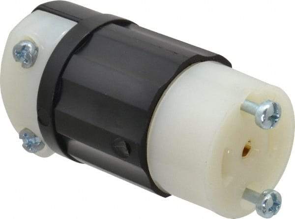 Leviton - 125/250 VAC, 15 Amp, ML-3R Configuration, Industrial Grade, Ungrounded Connector - 1 Phase, 3 Poles, 0.218 to 0.43 Inch Cord Diameter - Strong Tooling