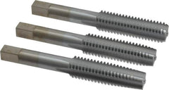 Made in USA - 1/2-13 UNC, 4 Flute, Bottoming, Plug & Taper, Chrome Finish, High Speed Steel Tap Set - Right Hand Cut, 3-3/8" OAL, 1-21/32" Thread Length, 2B/3B Class of Fit - Strong Tooling