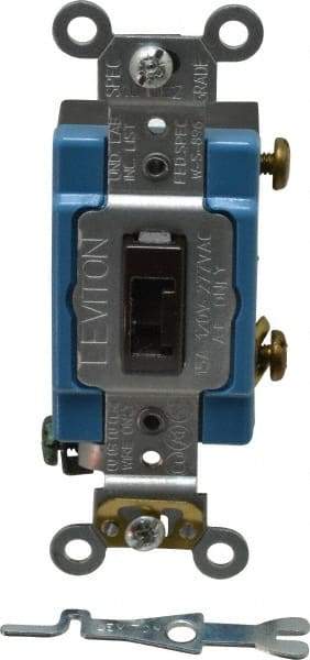 Leviton - 1 Pole, 120 to 277 VAC, 15 Amp, Industrial Grade, Toggle, Wall and Dimmer Light Switch - 1.31 Inch Wide x 4.06 Inch High - Strong Tooling