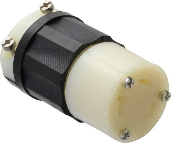 Leviton - 480 VAC, 30 Amp, L8-30R Configuration, Industrial Grade, Self Grounding Connector - 1 Phase, 2 Poles, 0.385 to 0.86 Inch Cord Diameter - Strong Tooling