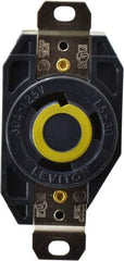 Leviton - 125 VAC, 30 Amp, L5-30R NEMA, Self Grounding Receptacle - 2 Poles, 3 Wire, Female End, Black - Strong Tooling