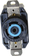 Leviton - 120/208 VAC, 30 Amp, L21-30R NEMA, Self Grounding Receptacle - 4 Poles, 5 Wire, Female End, Black - Strong Tooling