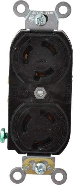 Leviton - 250 VAC, 15 Amp, L6-15R NEMA, Self Grounding Receptacle - 2 Poles, 3 Wire, Female End, Black - Strong Tooling