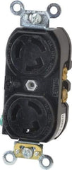 Leviton - 125 VAC, 15 Amp, L5-15R NEMA, Self Grounding Receptacle - 2 Poles, 3 Wire, Female End, Black - Strong Tooling