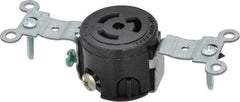 Leviton - 125 VAC, 15 Amp, L5-15R NEMA, Self Grounding Receptacle - 2 Poles, 3 Wire, Female End, Black - Strong Tooling