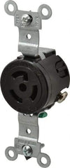 Leviton - 277 VAC, 15 Amp, L7-15R NEMA, Self Grounding Receptacle - 2 Poles, 3 Wire, Female End, Black - Strong Tooling