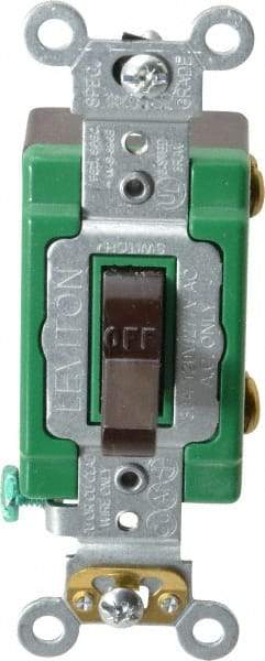 Leviton - 1 Pole, 120 to 277 VAC, 30 Amp, Industrial Grade, Toggle, Wall and Dimmer Light Switch - 1.31 Inch Wide x 4.06 Inch High - Strong Tooling