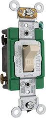 Leviton - 2 Pole, 120 to 277 VAC, 30 Amp, Industrial Grade, Toggle, Wall and Dimmer Light Switch - 1.31 Inch Wide x 4.06 Inch High - Strong Tooling