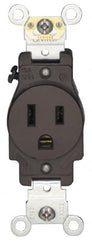 Hubbell Wiring Device-Kellems - 125 VAC, 50 Amp, 5-50R NEMA Configuration, Black, Industrial Grade, Self Grounding Single Receptacle - 1 Phase, 2 Poles, 3 Wire, Flush Mount - Strong Tooling