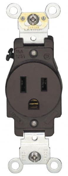 Hubbell Wiring Device-Kellems - 125/250 VAC, 60 Amp, 14-60R NEMA Configuration, Black, Industrial Grade, Self Grounding Single Receptacle - 1 Phase, 3 Poles, 4 Wire, Flush Mount - Strong Tooling