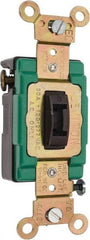 Leviton - 3 Pole, 120 to 277 VAC, 30 Amp, Industrial Grade, Toggle, Wall and Dimmer Light Switch - 1.31 Inch Wide x 4.06 Inch High - Strong Tooling