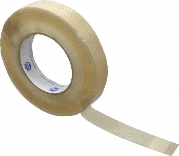 Intertape - 1" x 60 Yd Clear Rubber Adhesive Packaging Tape - Polyester Film Backing, 7.5 mil Thick, 333 Lb Tensile Strength, Series RG16 - Strong Tooling