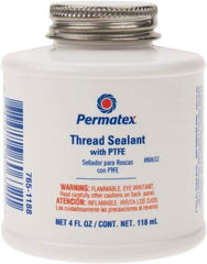 Permatex - 4 oz Brush Top Can White Thread Sealant - PTFE Based, 300°F Max Working Temp, For Use with Fittings - Strong Tooling