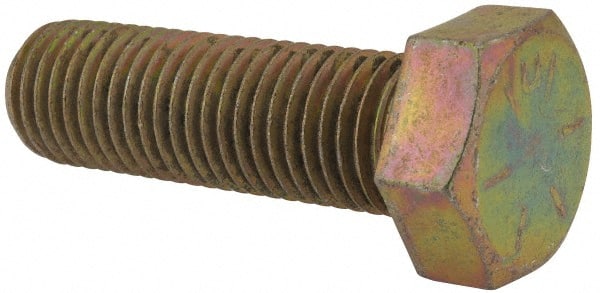 Made in USA - 1-8 UNC, 3-1/4" Length Under Head Hex Head Cap Screw - Strong Tooling