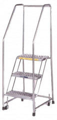 Ballymore - 93" 6 Step Ladder - 300 Lb Capacity, 60" Platform Height, 30" Base Width x 50" Depth, Heavy-Duty Serrated Grating - Strong Tooling